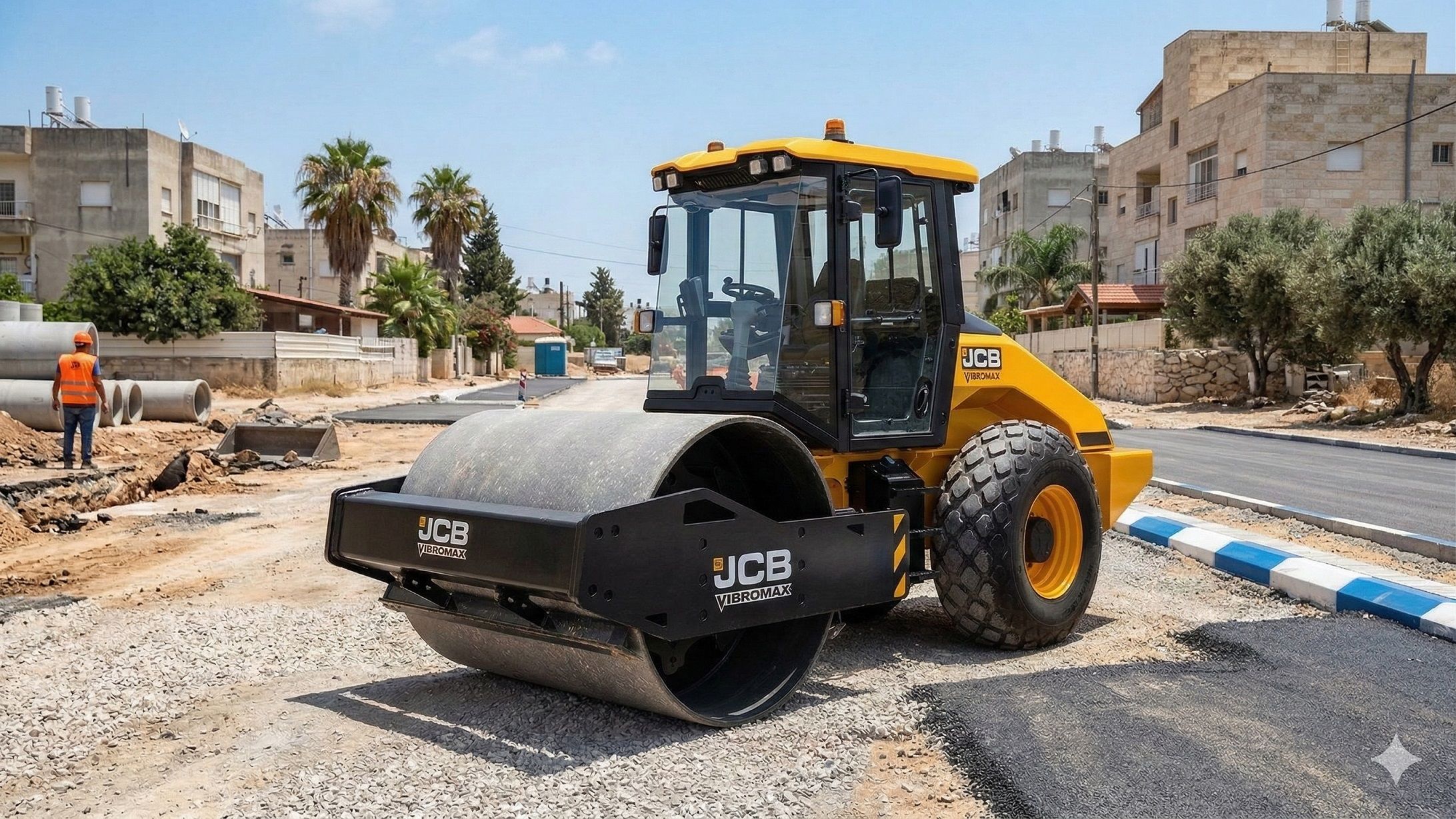 מכבש מצעים כבד תוצרת JCB דגם VM138D